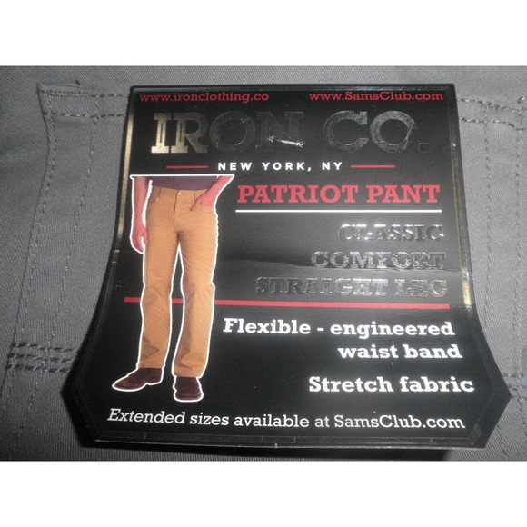 Iron Company 32 x 32 Slate Gray 5-Pocket Straight Leg Stretch Twill Patriot Pant - Picture 7 of 10